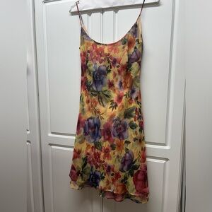 Vintage Geary Roark Floral Mini Dress Size 4